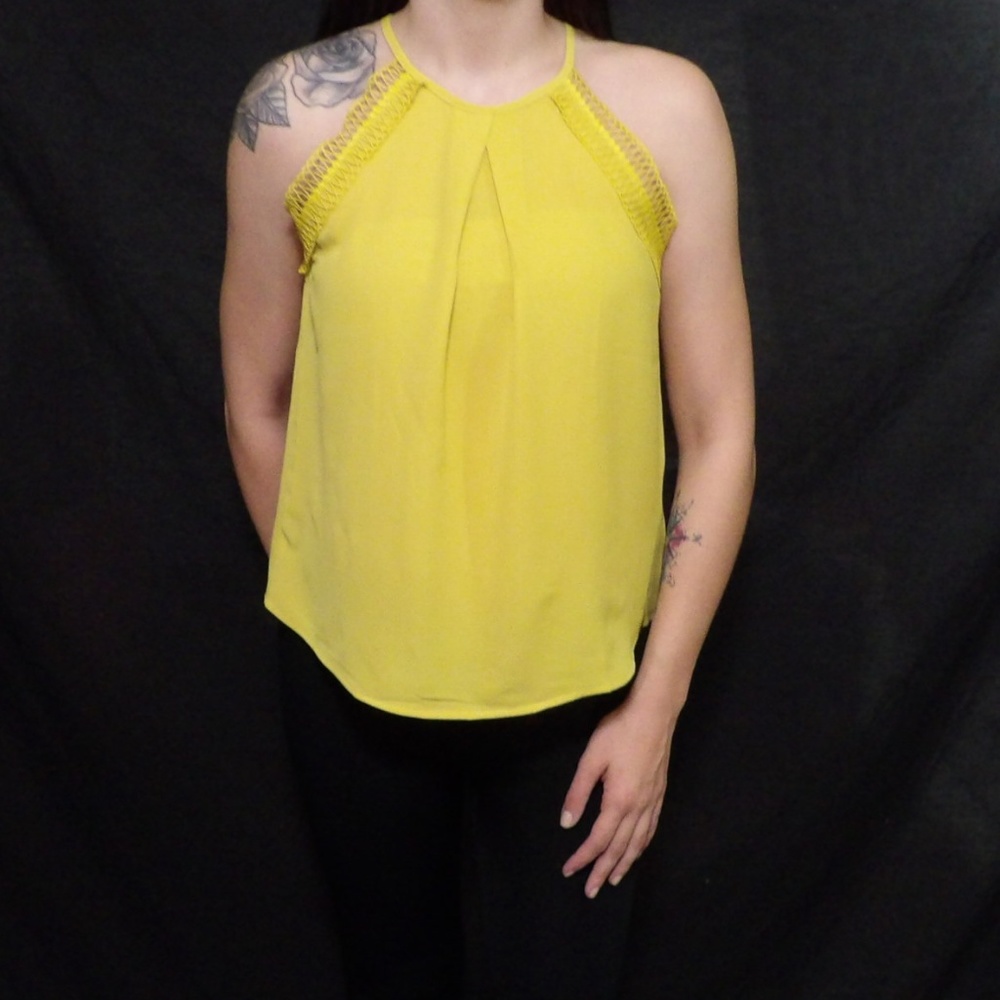 Mustard Yellow Lace Tank